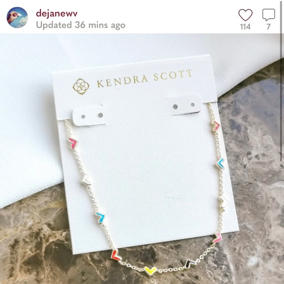 KENDRA SCOTT Haven Heart Necklace In Multi Mix - Picture 8 of 13